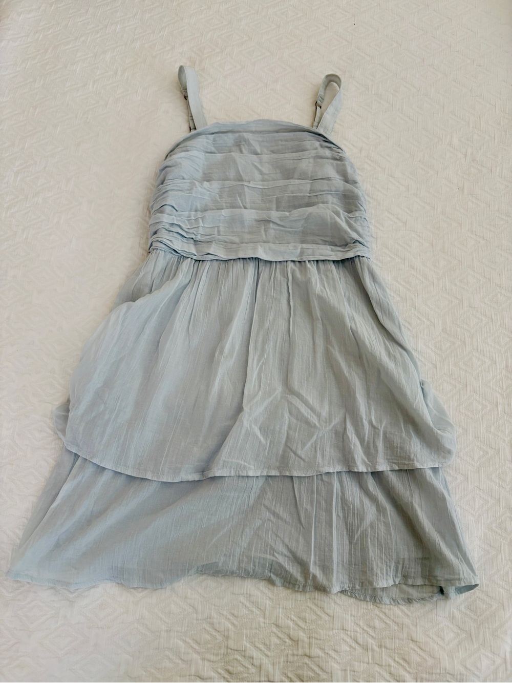 abercrombie kids Light Blue Layered Spaghetti Strap Dress